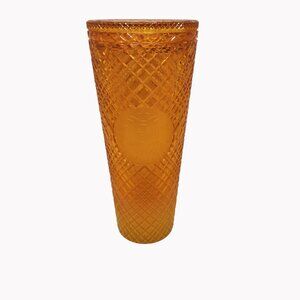 2022 Starbucks Orange Mango Jeweled Gradient 24oz Venti Tumbler Diamond Textured